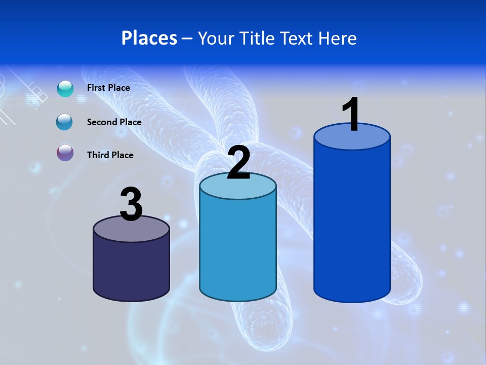 Science Female Microscope PowerPoint Template