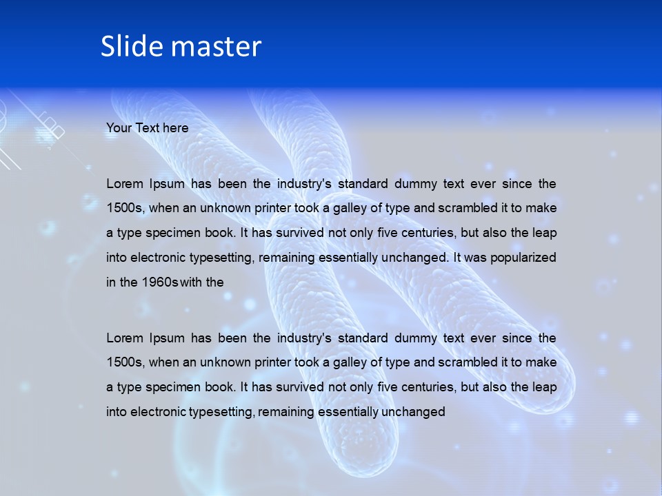 Science Female Microscope PowerPoint Template