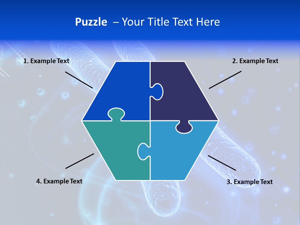Science Female Microscope PowerPoint Template