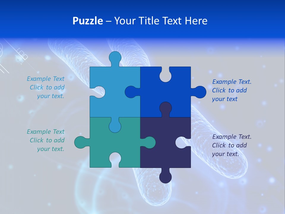 Science Female Microscope PowerPoint Template