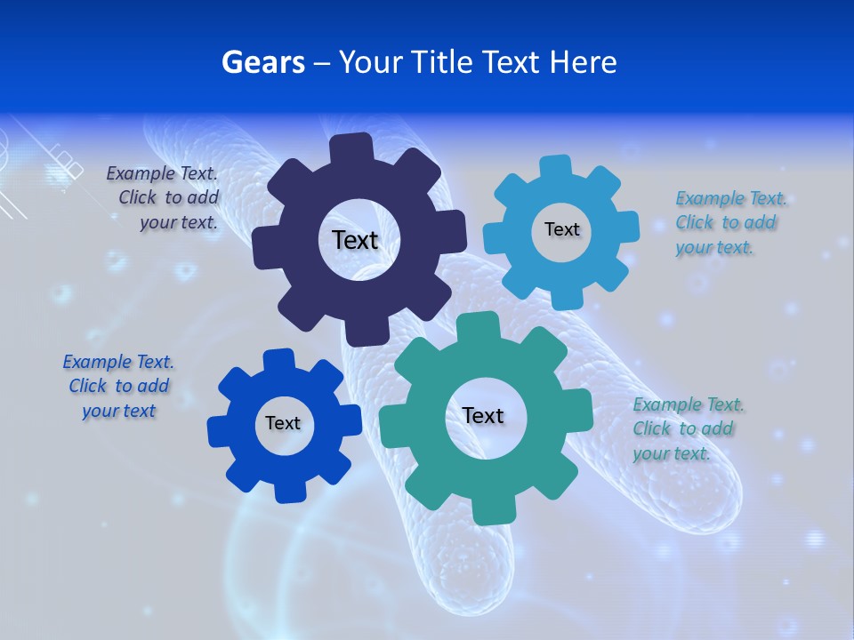 Science Female Microscope PowerPoint Template