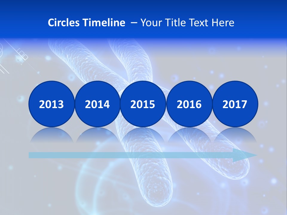 Science Female Microscope PowerPoint Template