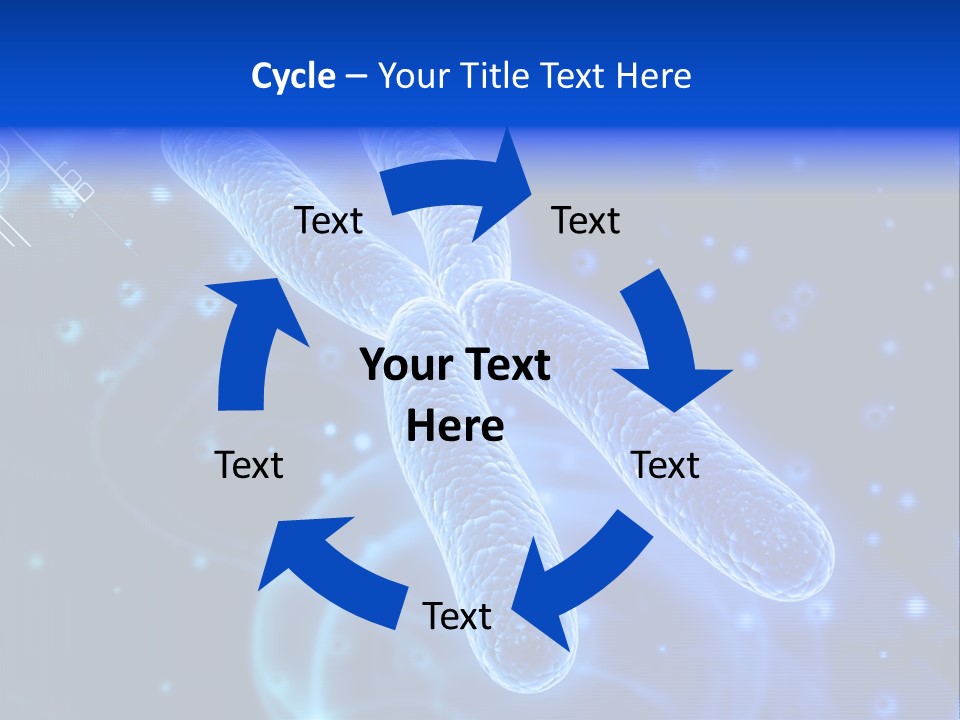 Science Female Microscope PowerPoint Template