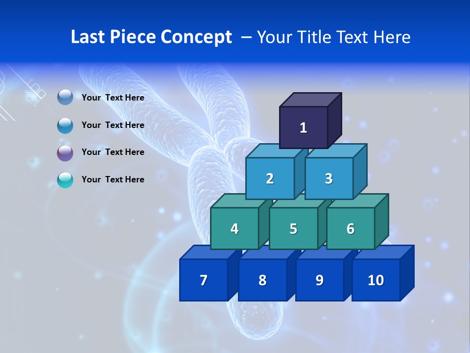 Science Female Microscope PowerPoint Template