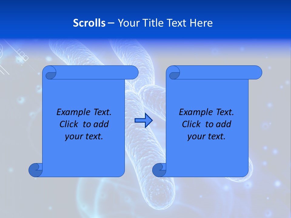 Science Female Microscope PowerPoint Template