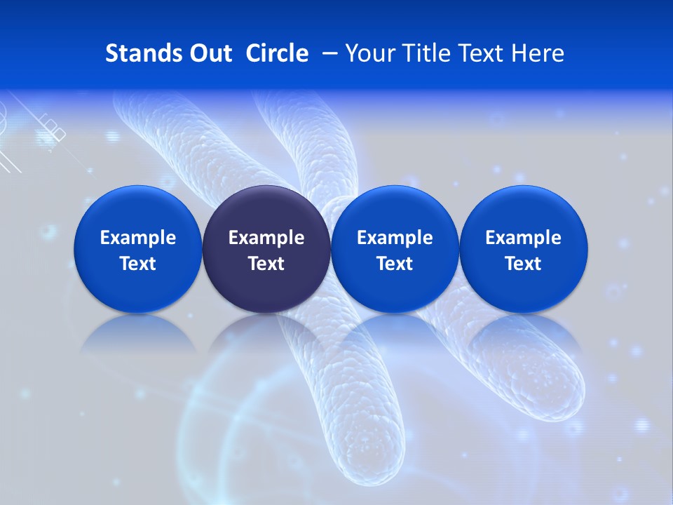 Science Female Microscope PowerPoint Template