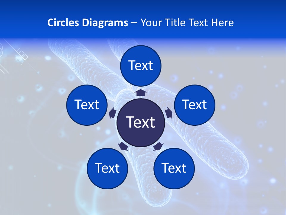 Science Female Microscope PowerPoint Template