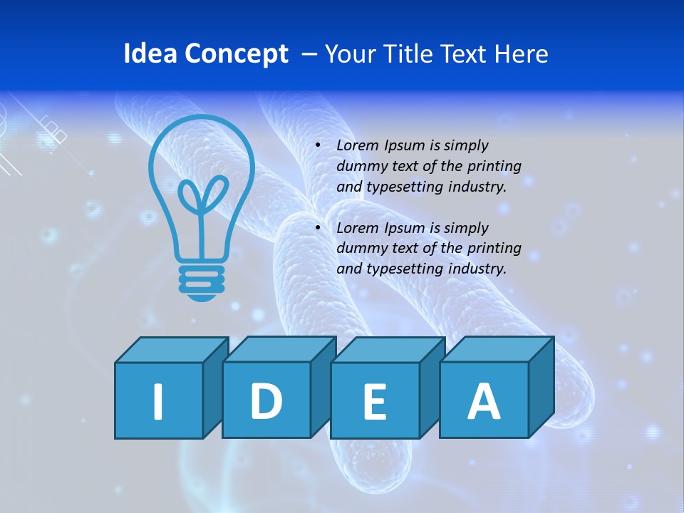 Science Female Microscope PowerPoint Template