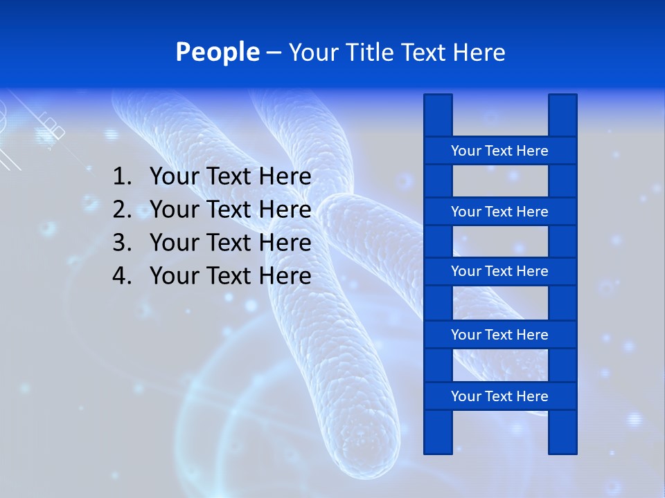 Science Female Microscope PowerPoint Template