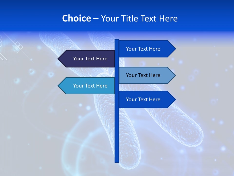 Science Female Microscope PowerPoint Template