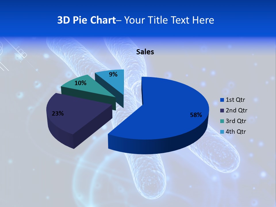 Science Female Microscope PowerPoint Template