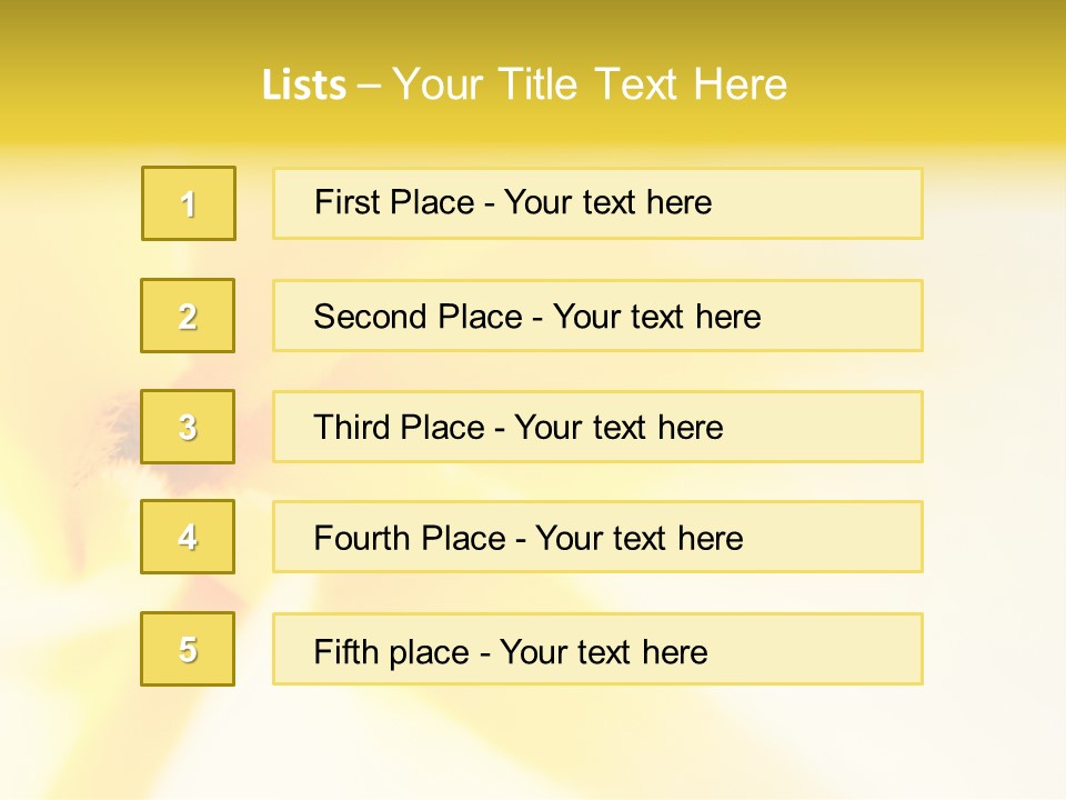 Blooming Tonga Golden PowerPoint Template