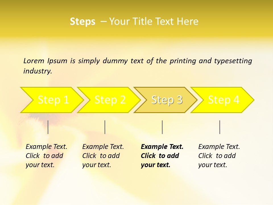 Blooming Tonga Golden PowerPoint Template