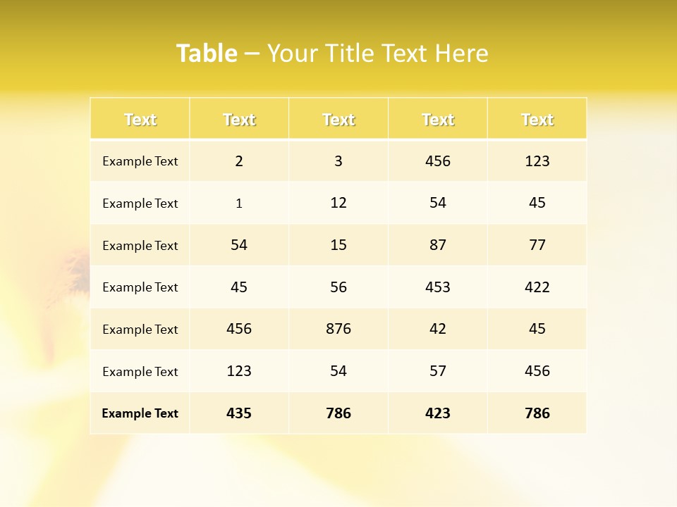 Blooming Tonga Golden PowerPoint Template