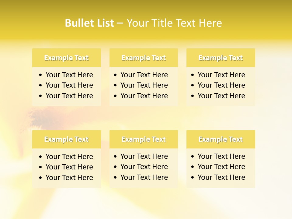 Blooming Tonga Golden PowerPoint Template