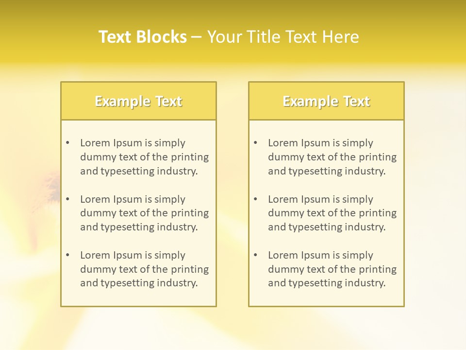 Blooming Tonga Golden PowerPoint Template