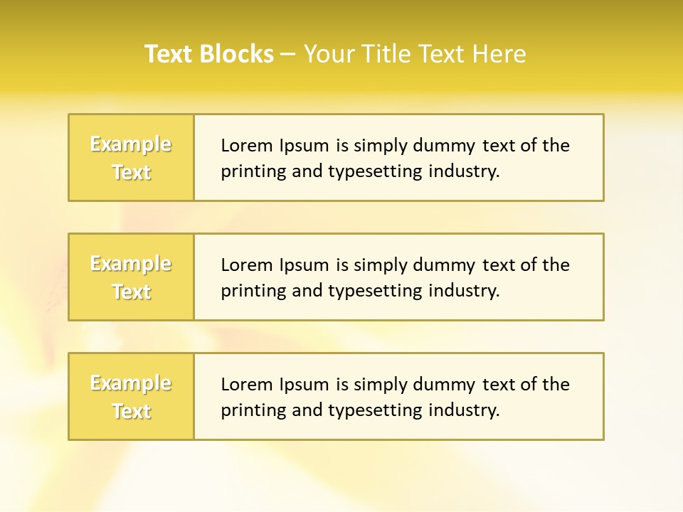 Blooming Tonga Golden PowerPoint Template