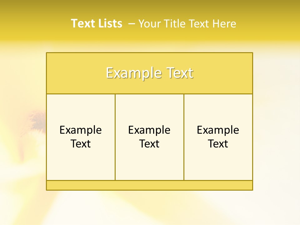 Blooming Tonga Golden PowerPoint Template