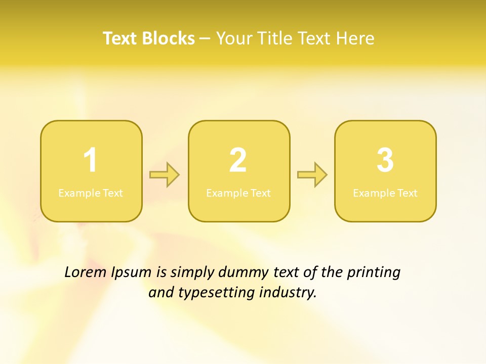 Blooming Tonga Golden PowerPoint Template