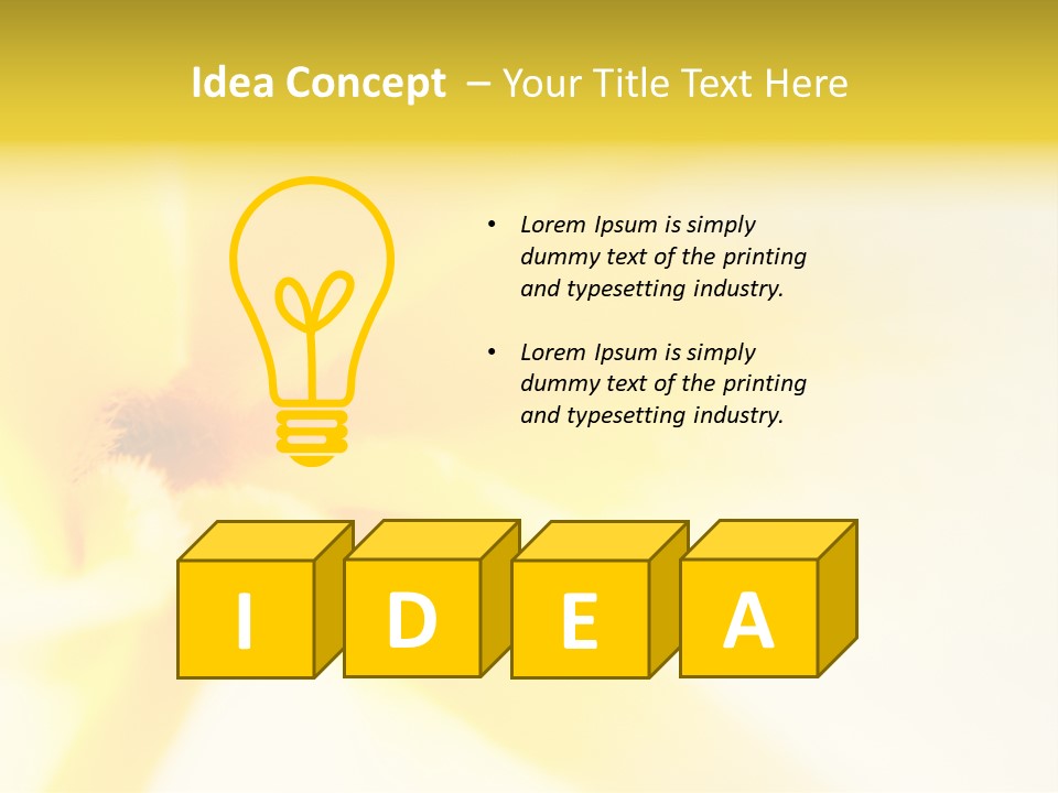 Blooming Tonga Golden PowerPoint Template