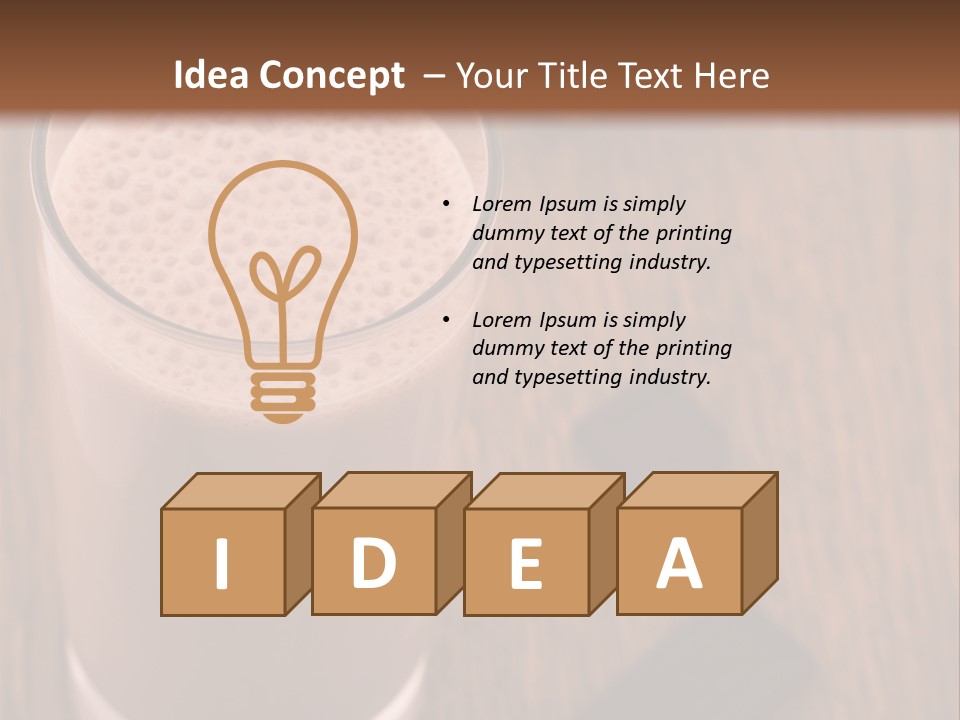 Mixed Banana Smoothie PowerPoint Template