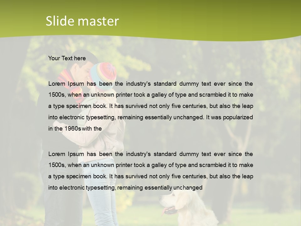 Guy Scene Hug PowerPoint Template