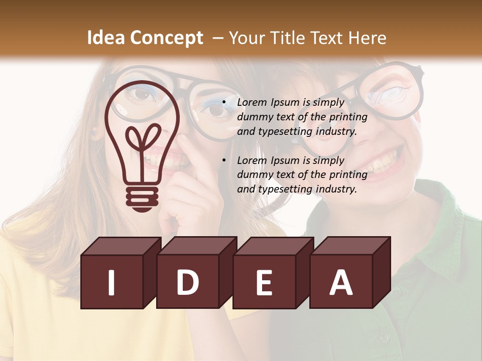 Eyes Fun Girl PowerPoint Template