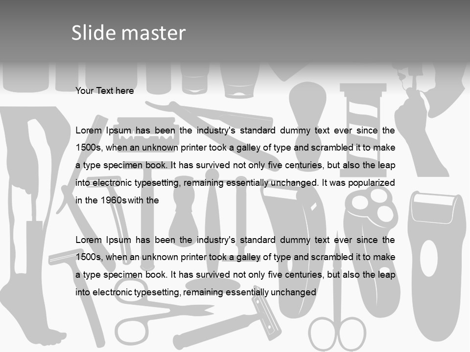 Brush Different Isolated PowerPoint Template