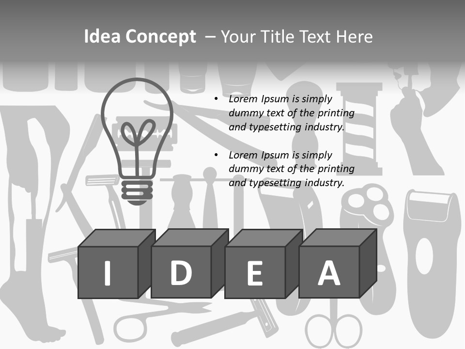 Brush Different Isolated PowerPoint Template