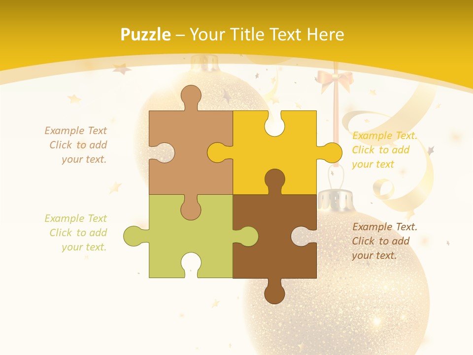 Ribbon Clipart Twisting PowerPoint Template