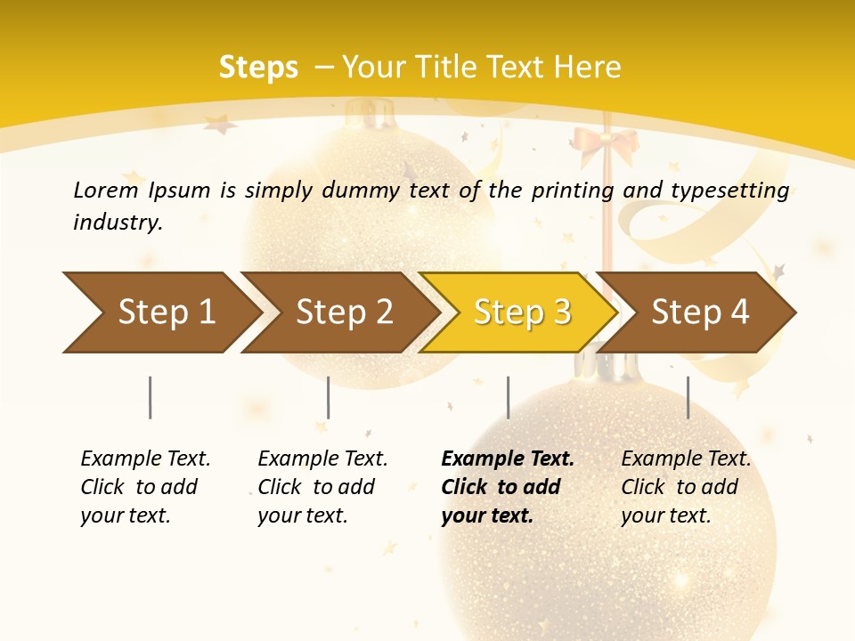 Ribbon Clipart Twisting PowerPoint Template