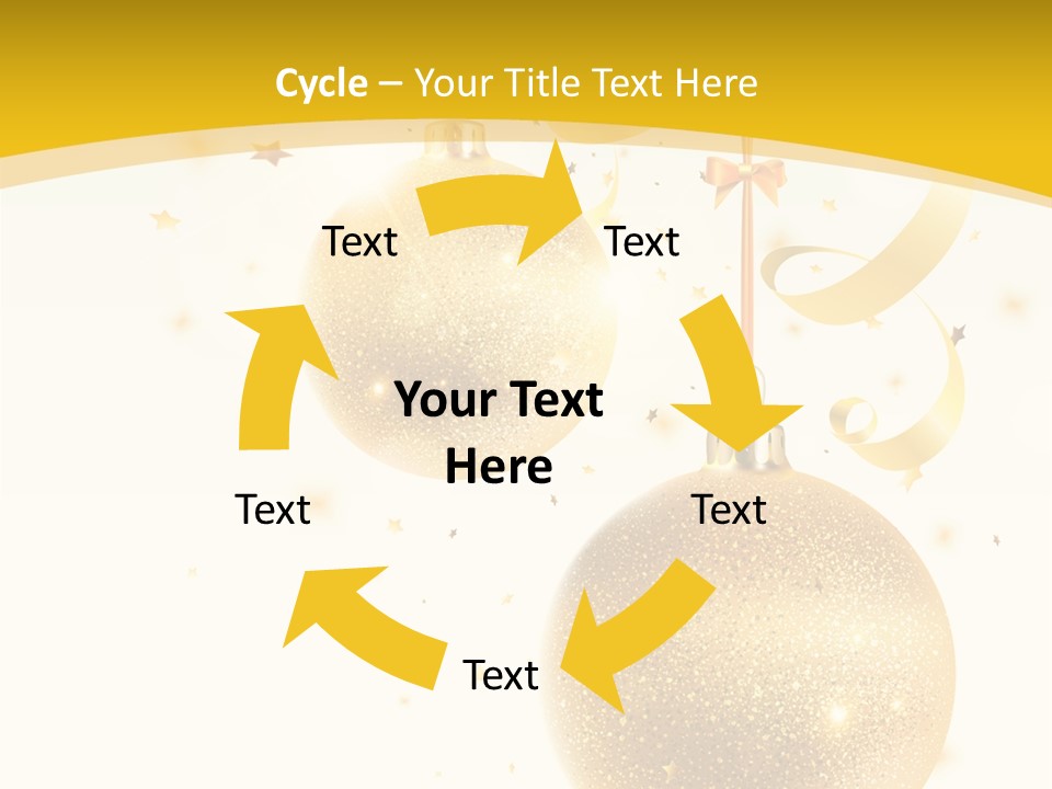 Ribbon Clipart Twisting PowerPoint Template