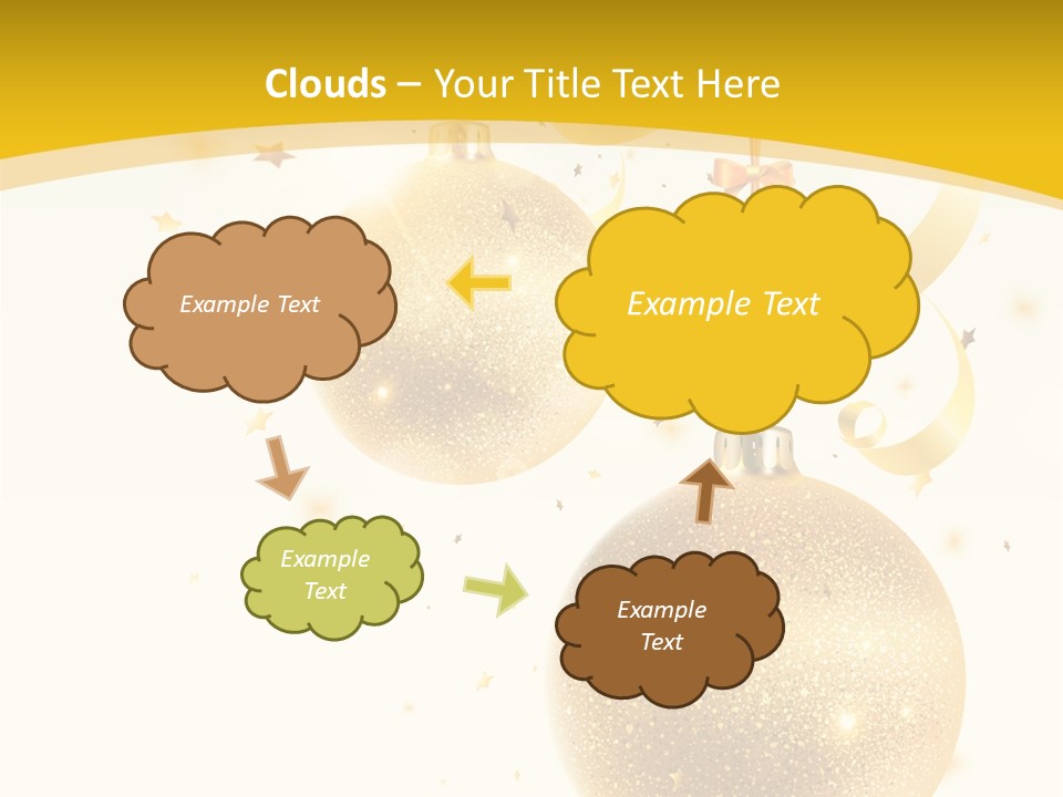 Ribbon Clipart Twisting PowerPoint Template