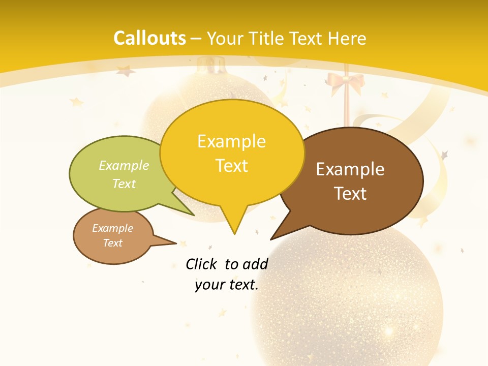 Ribbon Clipart Twisting PowerPoint Template