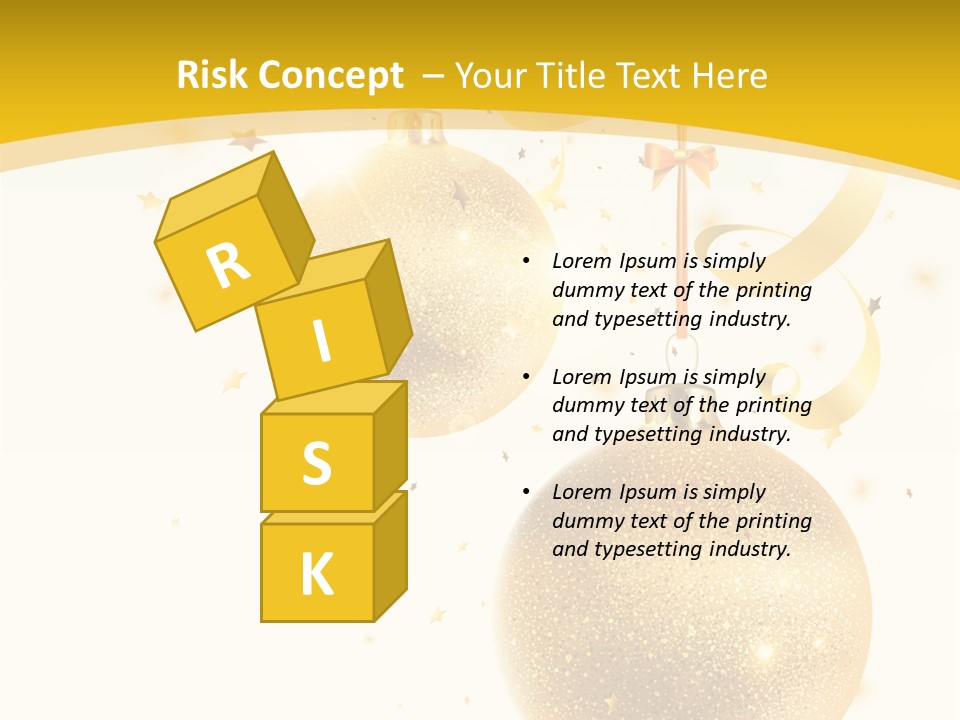 Ribbon Clipart Twisting PowerPoint Template