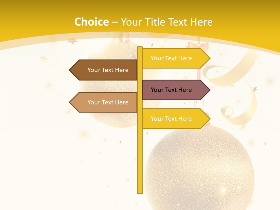 Ribbon Clipart Twisting PowerPoint Template