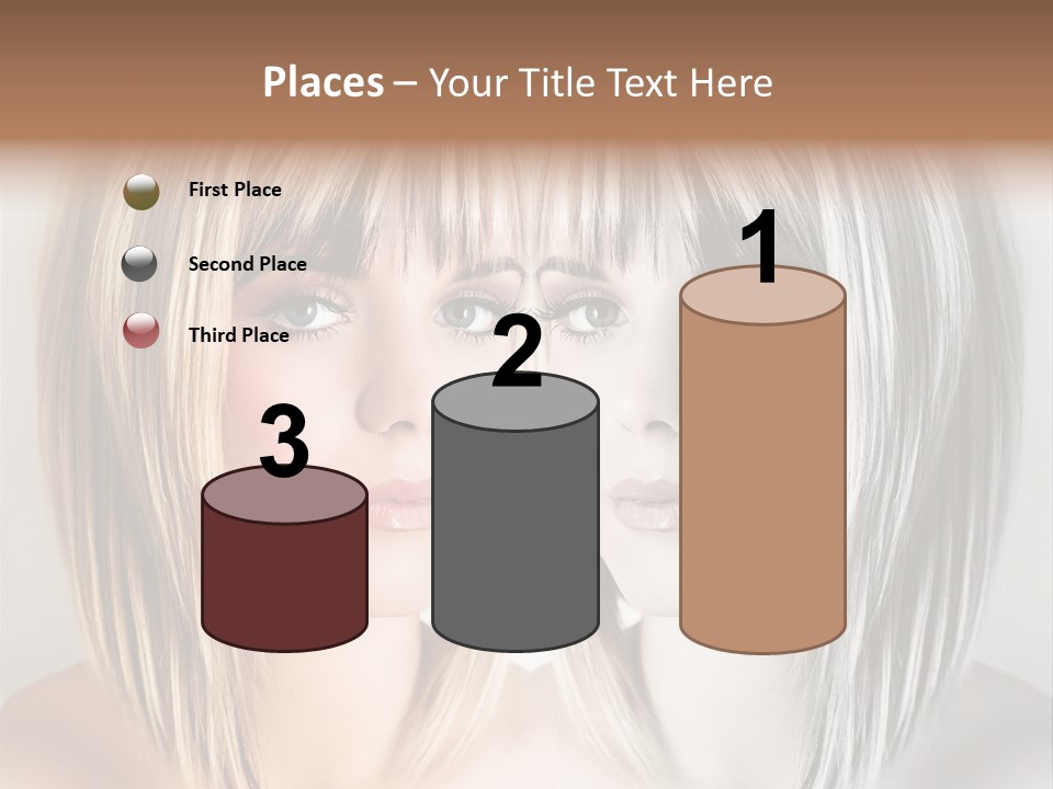Beautiful Female Blonde Woman PowerPoint Template