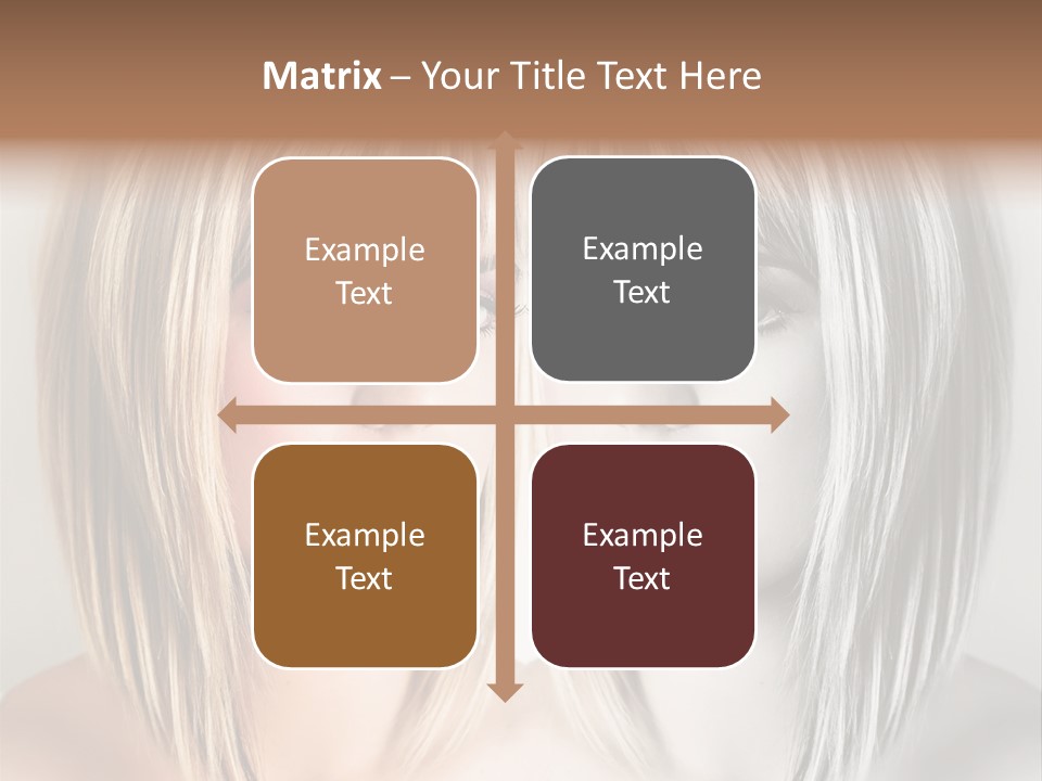 Beautiful Female Blonde Woman PowerPoint Template