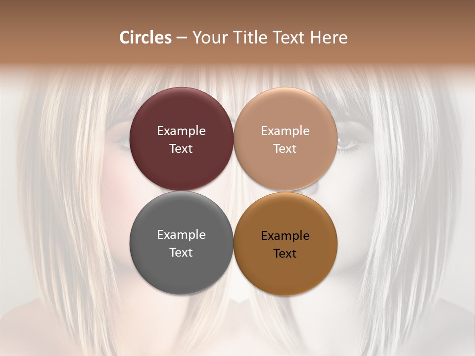 Beautiful Female Blonde Woman PowerPoint Template
