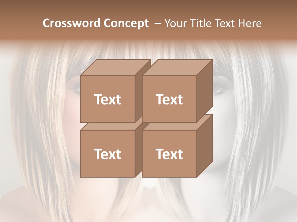 Beautiful Female Blonde Woman PowerPoint Template