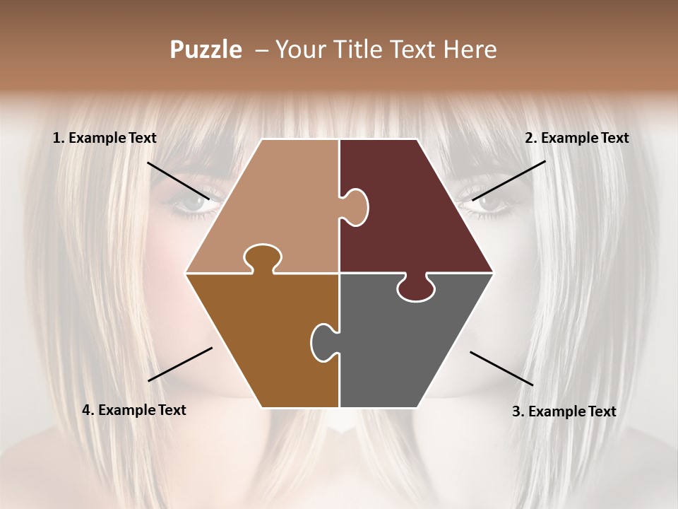 Beautiful Female Blonde Woman PowerPoint Template