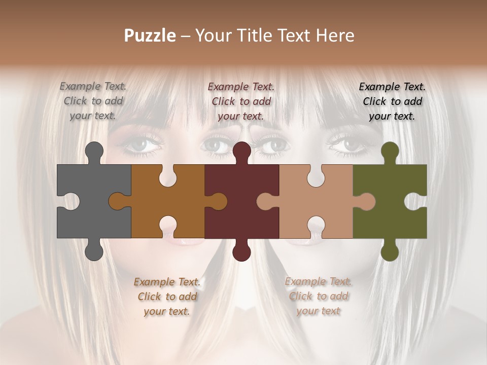 Beautiful Female Blonde Woman PowerPoint Template