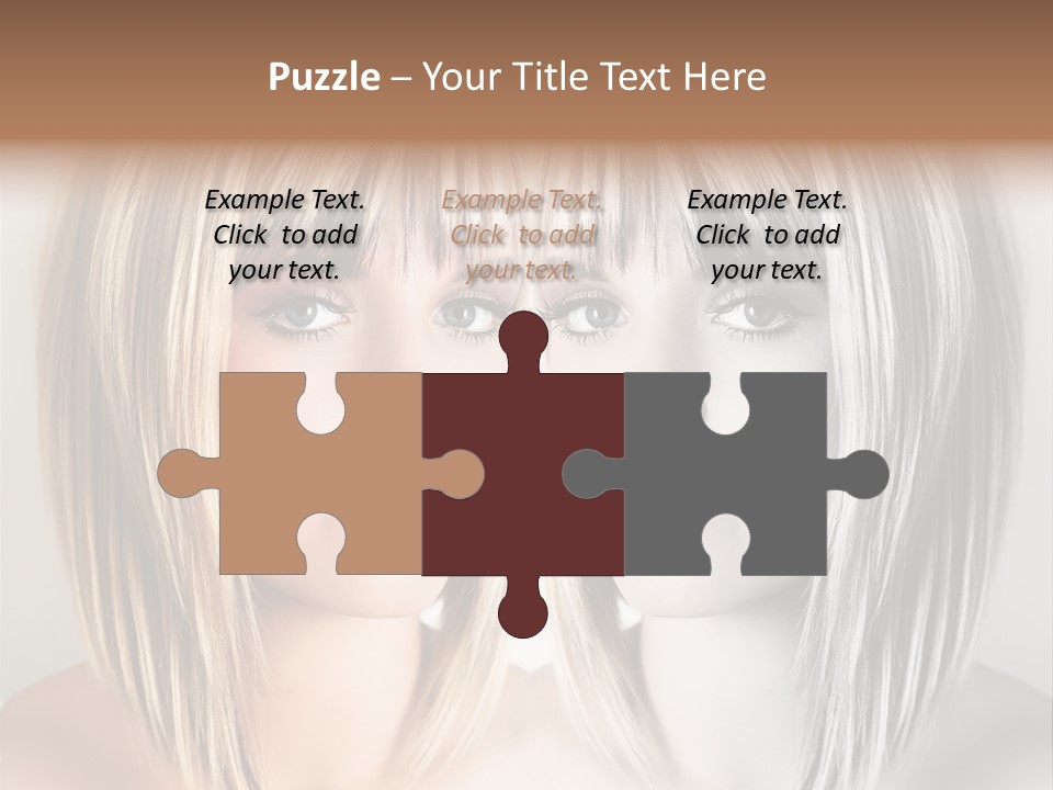 Beautiful Female Blonde Woman PowerPoint Template