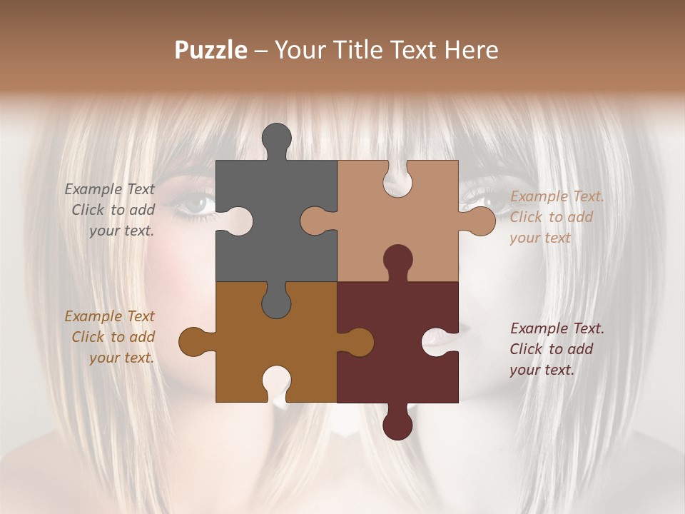 Beautiful Female Blonde Woman PowerPoint Template