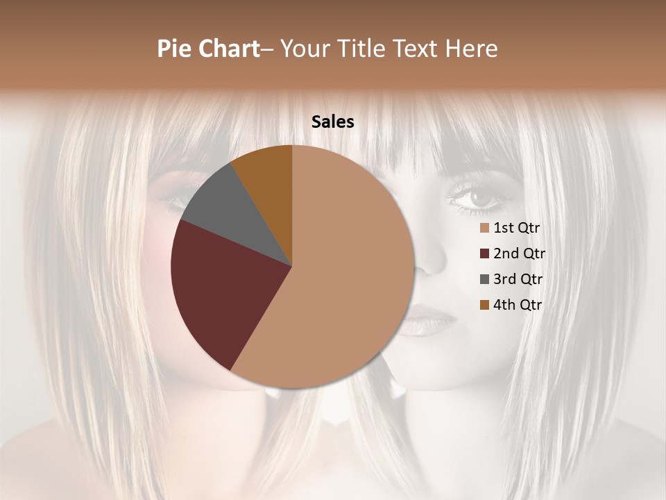 Beautiful Female Blonde Woman PowerPoint Template