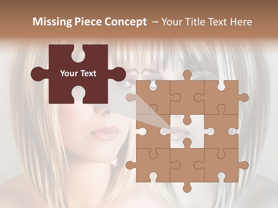 Beautiful Female Blonde Woman PowerPoint Template