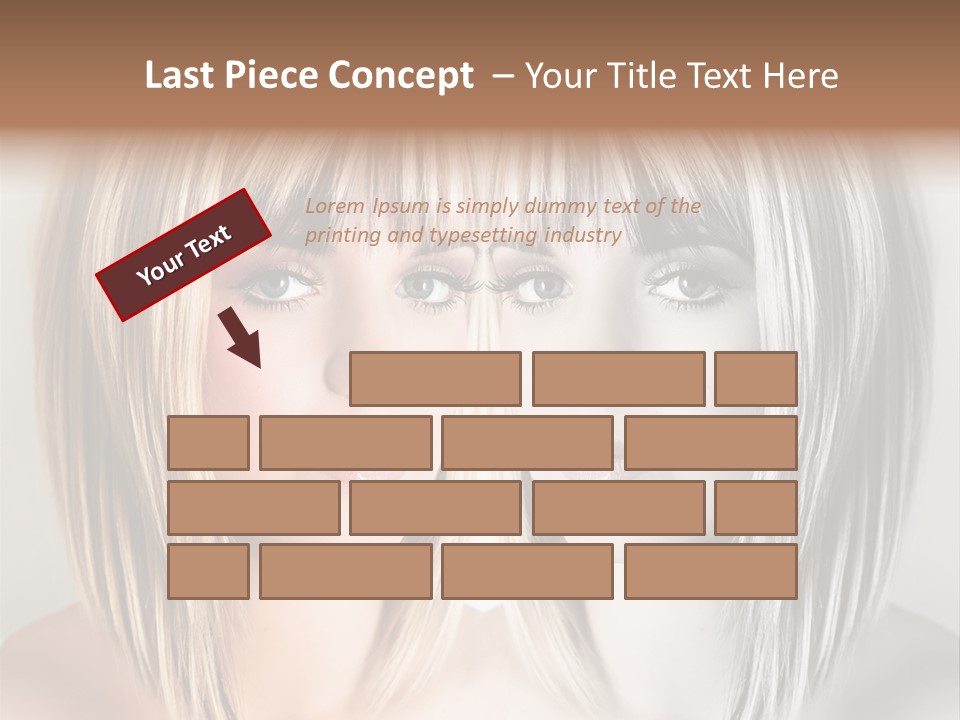 Beautiful Female Blonde Woman PowerPoint Template