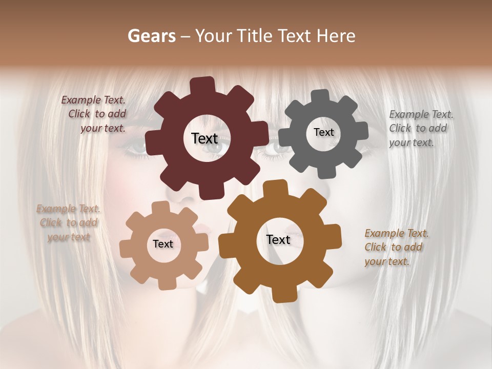 Beautiful Female Blonde Woman PowerPoint Template