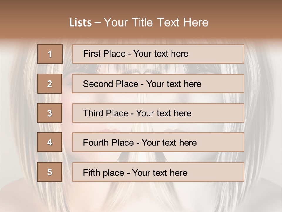 Beautiful Female Blonde Woman PowerPoint Template