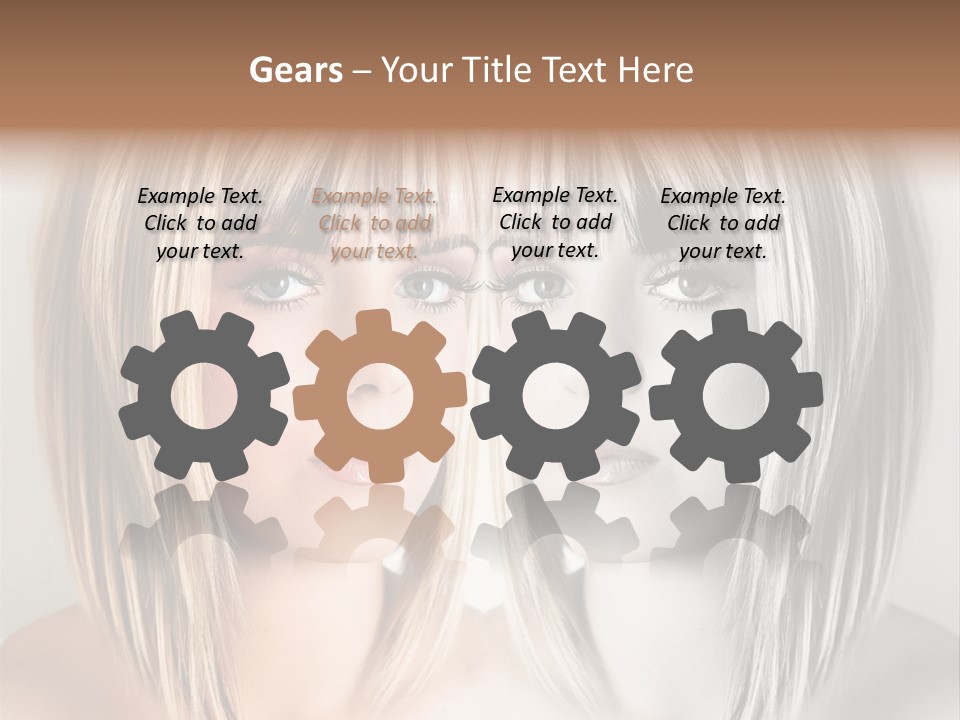 Beautiful Female Blonde Woman PowerPoint Template